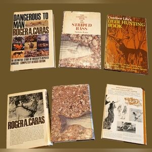 LOT OF 3 VINTAGE 1970'S WILD LIFE OUT DOOR LIFE HUNTING & BASS BOOKS